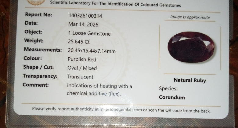 Natural Certified Ruby Yaqoot Gemstone - Rehman Gemstone